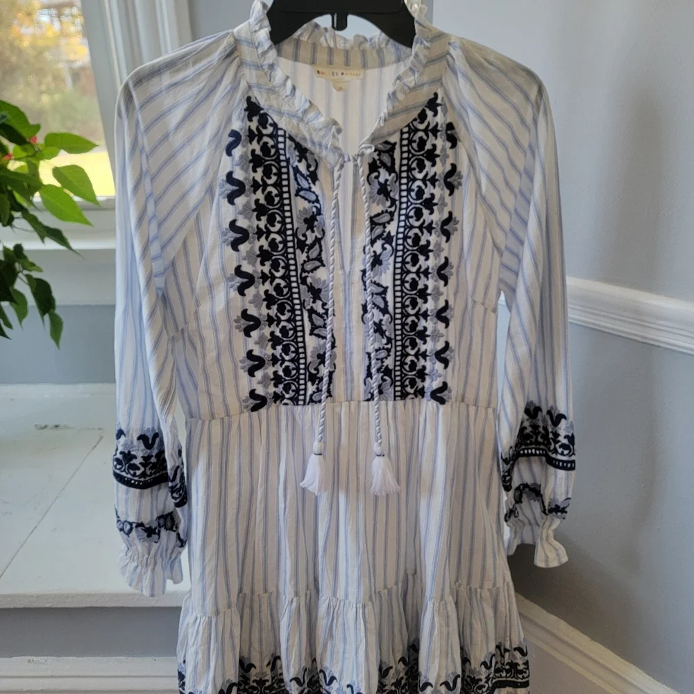 ROLLER RABBIT Womens white and blue paisley print dress - Picture 9 of 10